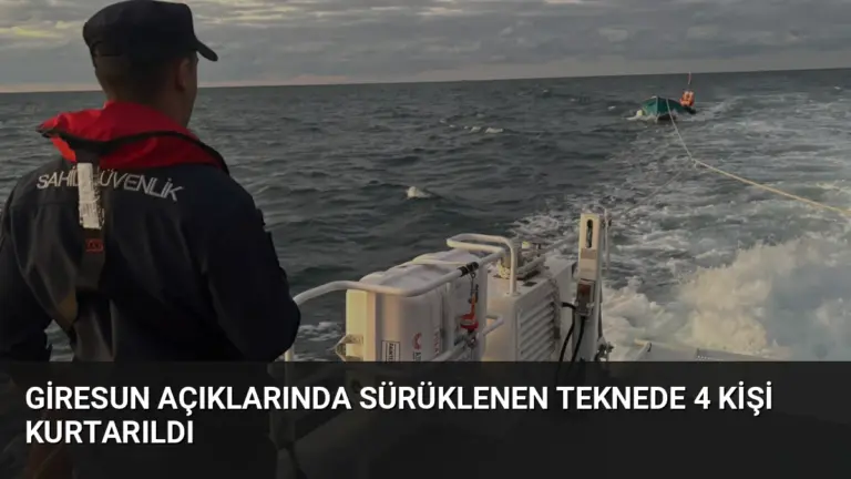 Giresun Açıklarında Sürüklenen Teknede 4 Kişi Kurtarıldı