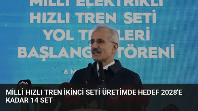 Milli Hızlı Tren İkinci Seti Üretimde Hedef 2028’e Kadar 14 Set