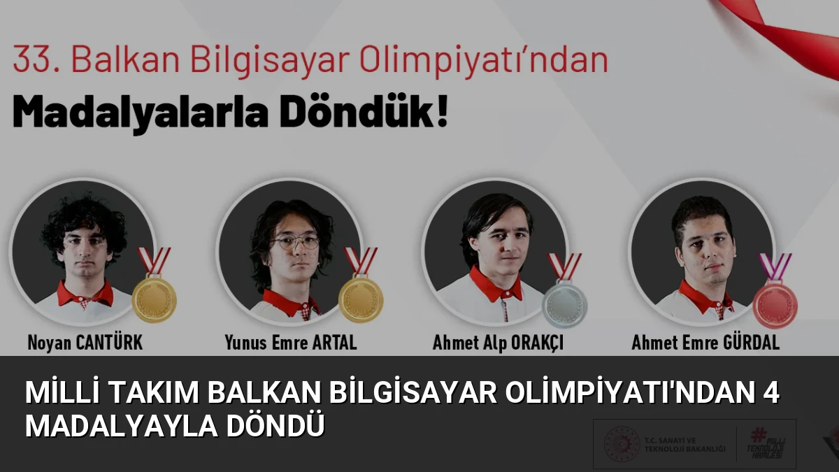 Milli Takım Balkan Bilgisayar Olimpiyatı’ndan 4 Madalyayla Döndü