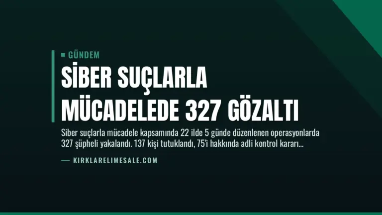 Siber Suçlarla Mücadelede 327 Gözaltı