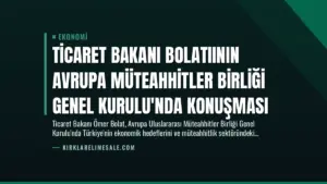 Ticaret Bakanı Bolatıının Avrupa Müteahhitler Birliği Genel Kurulu’nda Konuşması